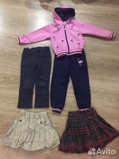 Вещи пакетом -лонги, платья (98-104)