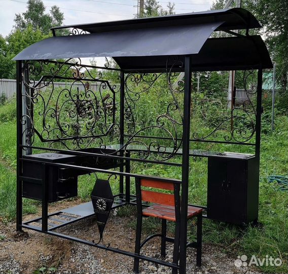 Мангал с крышей