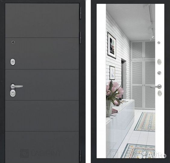 Дверь входная графит шумо-изоляционная Арт