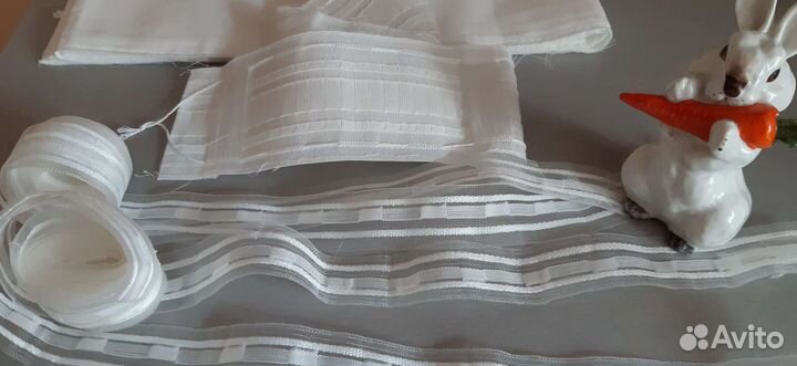 Ткань, шторная тесьма, кружево