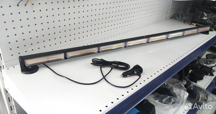 Светодиодный стробоскоп COB-8 оранжевый 12/24V