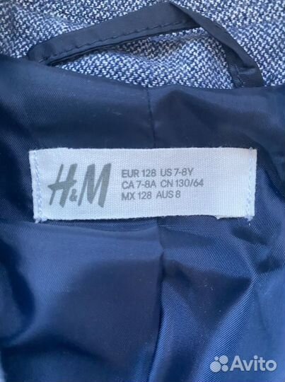 Пиджак детский для мальчика 7-8 лет