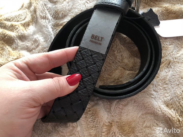 Ремень мужской новый кожаный