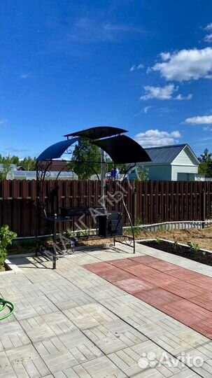 Мангал с крышей