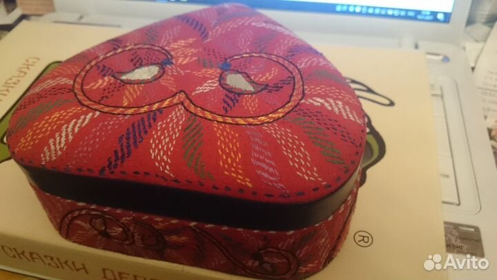 Старинная вышит портьера 30-40-х гг. СССР шкатулка