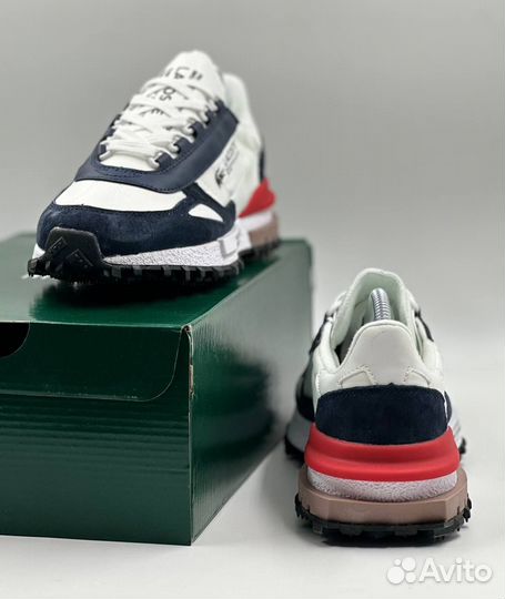 Кроссовки мужские Lacoste бело синие 41-45