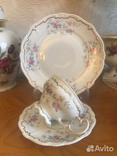 Антикварные чайные трио германия