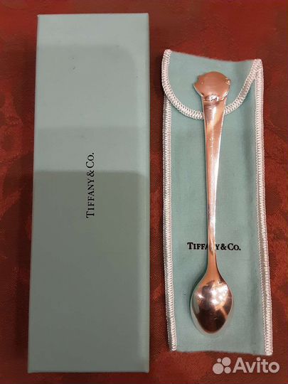 Tiffany серебряная ложка с поросёнком