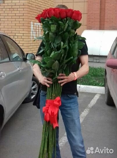 Большие розы букет роз