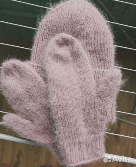 Комплект шапка варежки