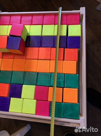 Игра дженга флуоресцентная большая, массив дерева