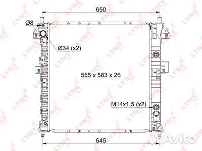 Радиатор охлаждения Kyron 6ат/4ат D20DT G23D