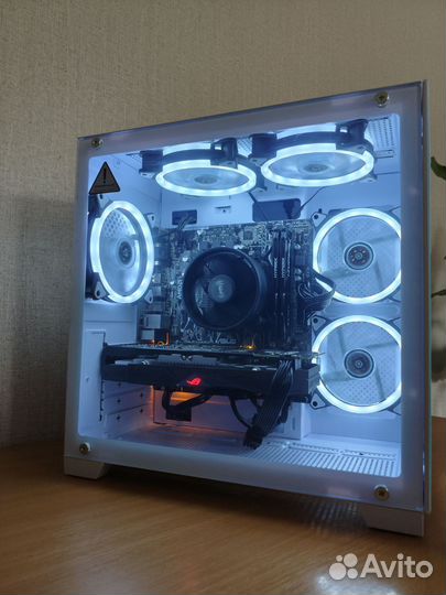 Компьютер аквариум Ryzen 5 Ssd + 1tb Window 10 Pro