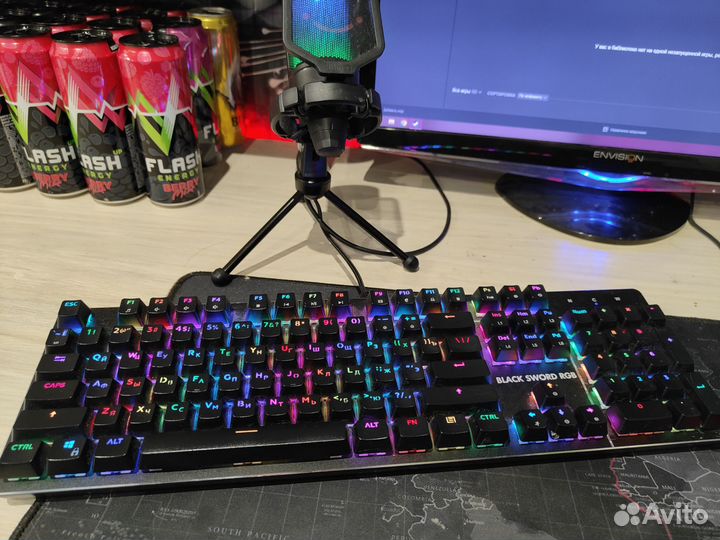 Механическая клавиатура dexp Black Sword RGB