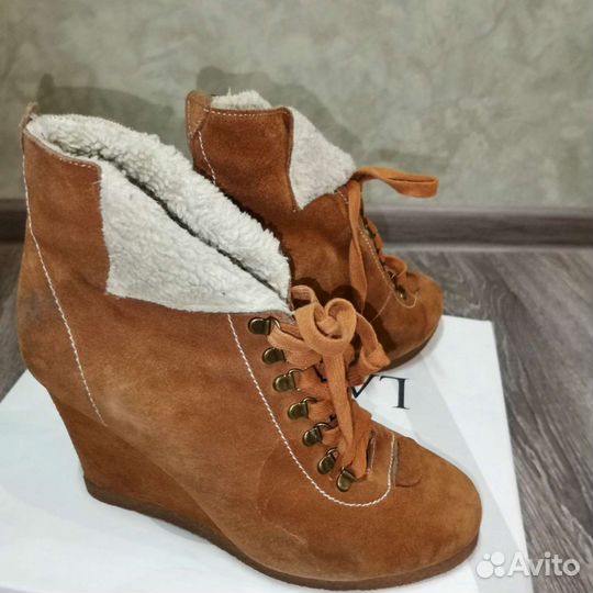 Ботильоны замшевые