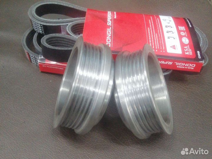 Шкив уменьшенный с ремнем ваз 2123