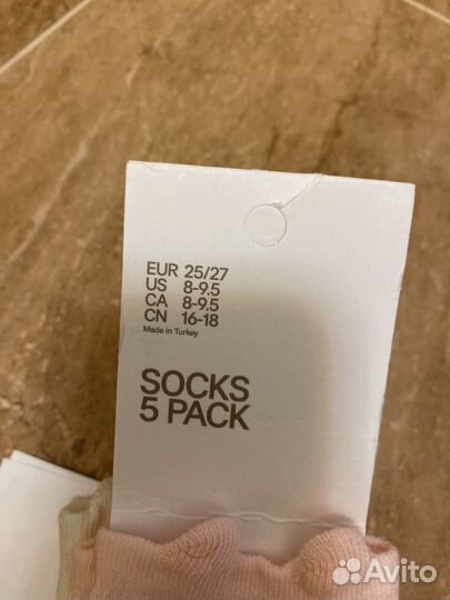 Новые носки h&m