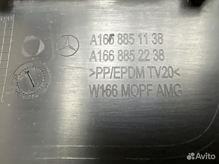 Юбка заднего бампера Mercedes GL W166 X166 AMG