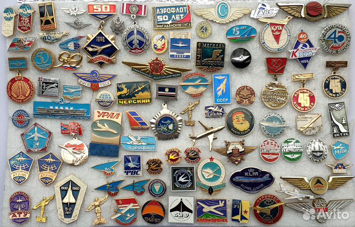 Значки Авиация Авиазаводы Аэропорты Космос