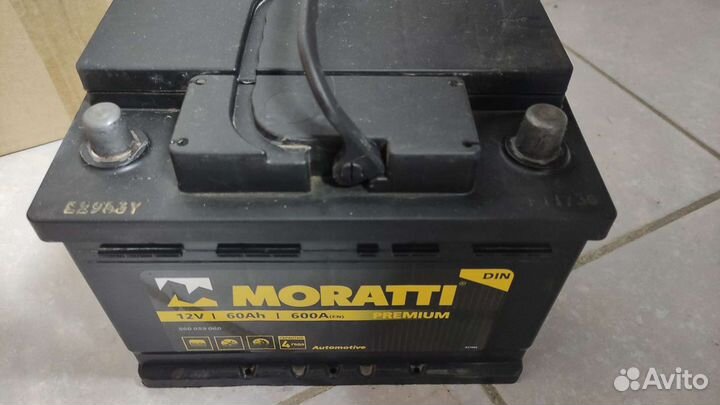 Аккумулятор 12v 60A 600A Moratti