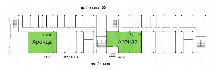 Торговая площадь, 36, 60 и 79 м²