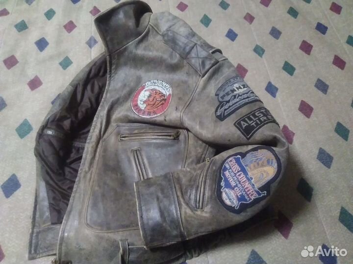Кожаная куртка мужская США 52 54 на обмен