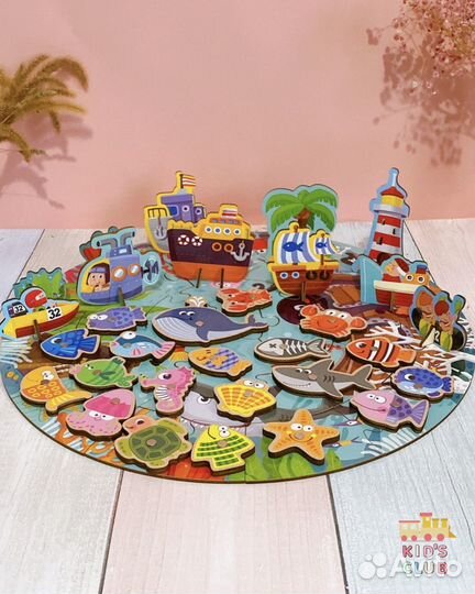 Деревянный 3D пазл-игра 