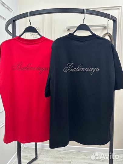 Balenciaga футболка со стразами (топ 2024)