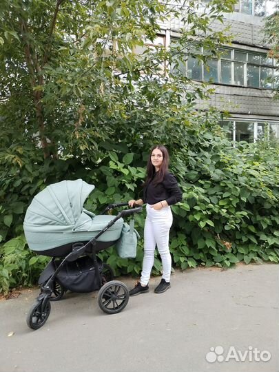 Коляска 2 в 1 Indigo эко кожа