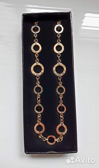 Колье с черными кристаллами Swarovski