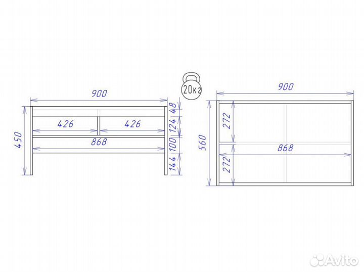 Стол журнальный №2 Честер Дуб Веллингтон