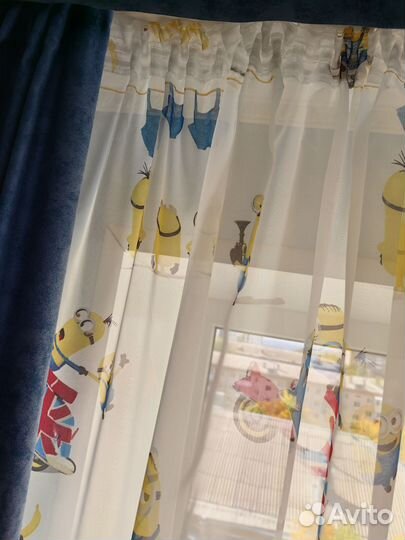 Тюль в детскую комнату Миньоны