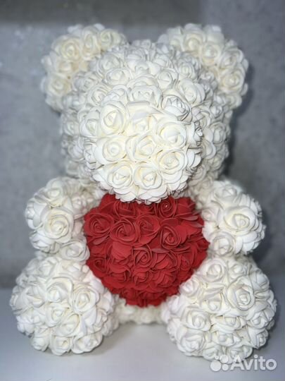 Мишка из роз 40 см