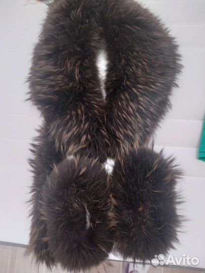 Меховой воротник енот