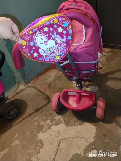 Детский велосипед с родительской ручкой