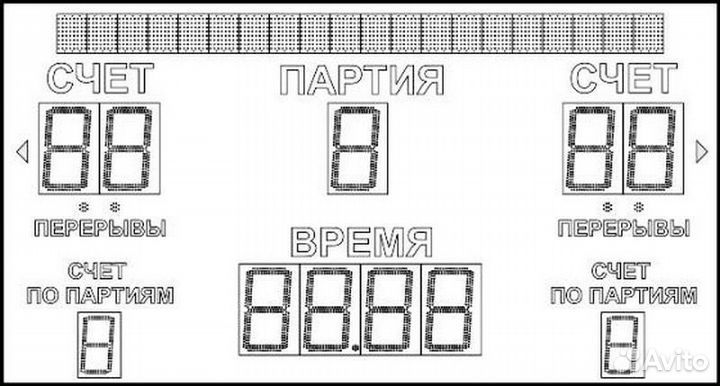 Табло волейбольное электронное 300x160x13 03.3.5