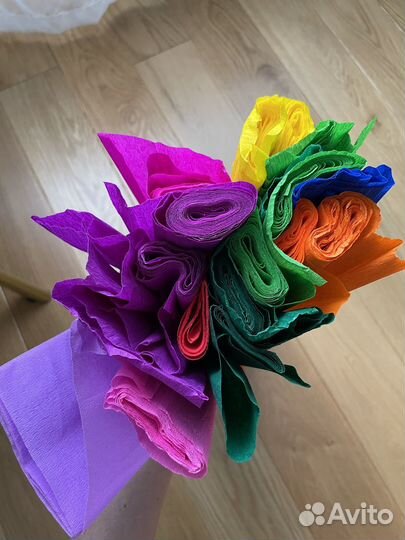 Набор Бумага цветная, крепированная 250*50