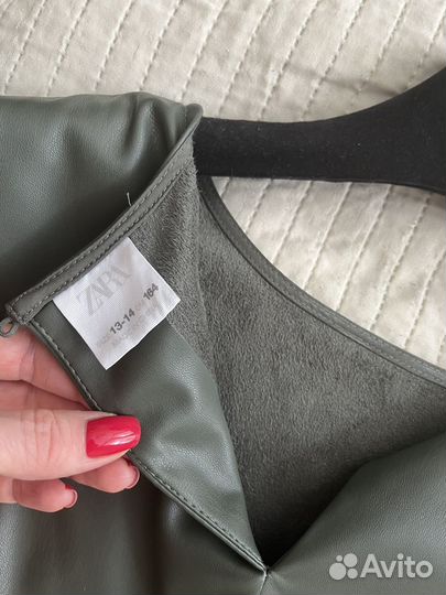 Кожаное платье zara 164