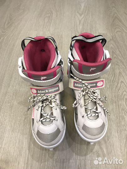 Коньки детские (для девочки) раздвижные, р-р 33-36