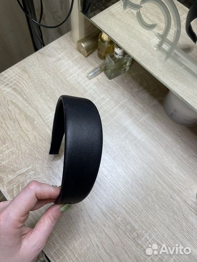 Ободок кожаный