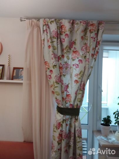 Портьера. Ткань- лен с хлопком, Испания