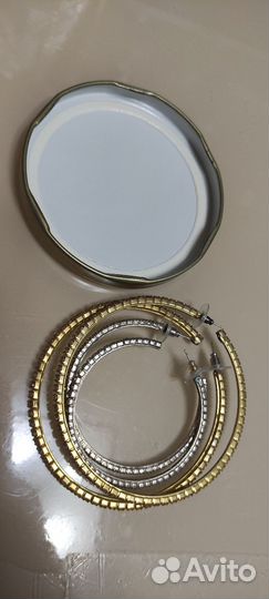 Swarovski серьги кольца