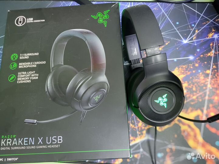 Б/у Игр наушники Razer BlackShark V2+USB SoundCard
