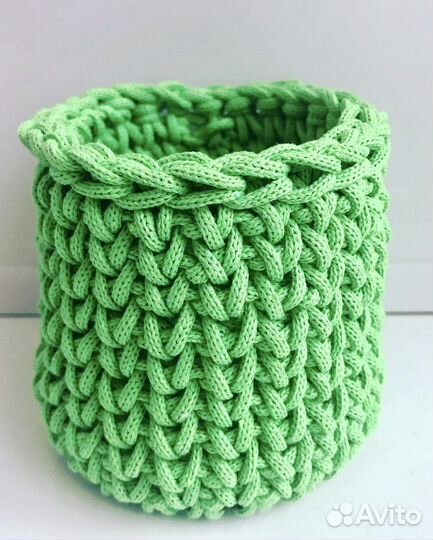 Корзина интерьерная для хранения вязаная