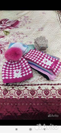 Шапки, шарфы пакетом 3-5 лет
