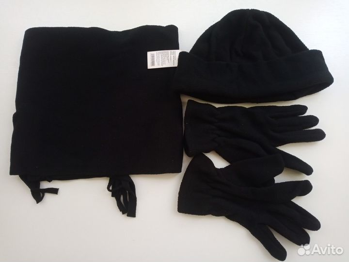 Комплект шапка, шарф, перчатки