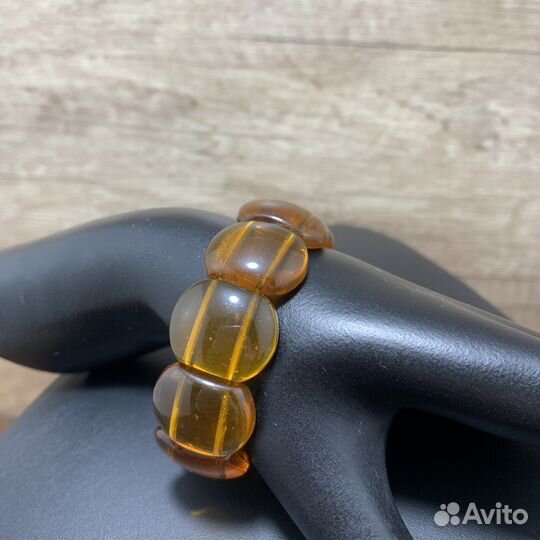 Винтажный Браслет Янтарь Ретро