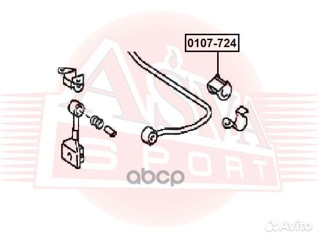 Втулка заднего стабилизатора D14 0107-724 asva