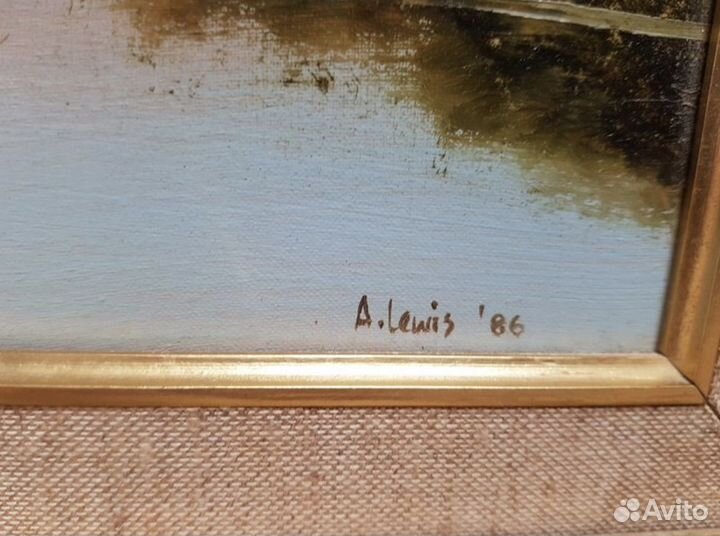 Картина маслом пейзаж (винтаж)