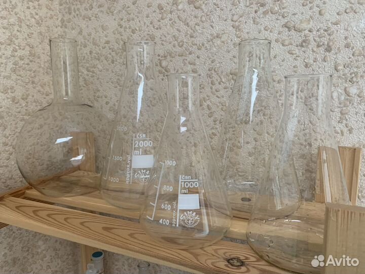 Колба термостойкая 1,2,4 литра